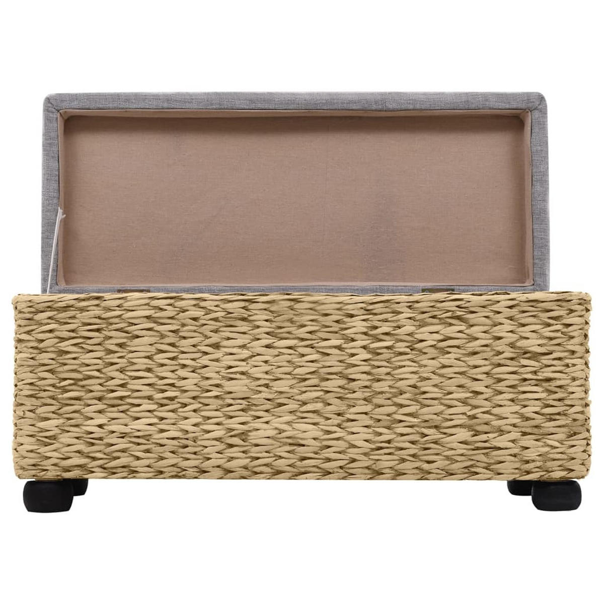 SITZBANK 2er Set Seegras Grau - Grau, Naturmaterialien (45/85/40cm) - vidaXL