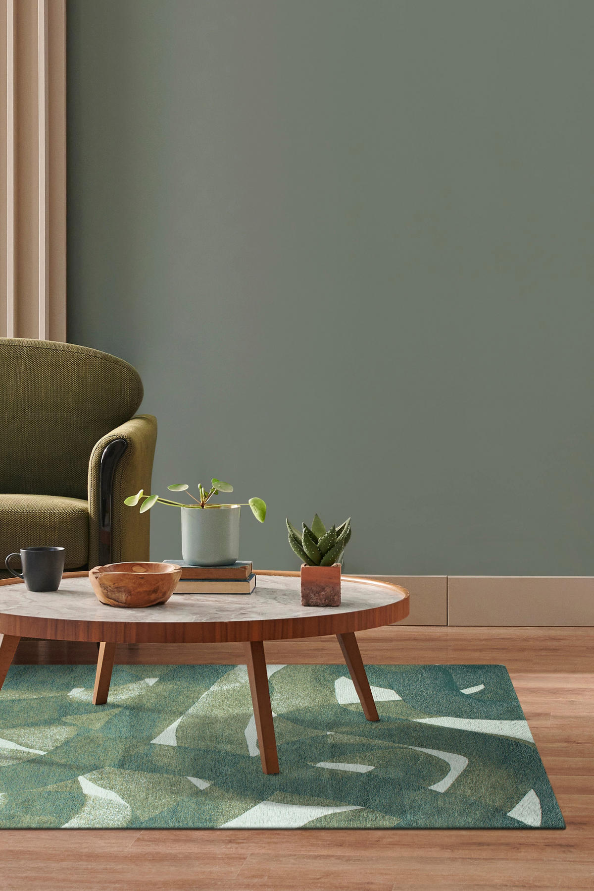 TEPPICH modern Flachgewebe TIRANA Grün 240 x 340 cm - Grün, Textil (240/340cm) - Novatrend