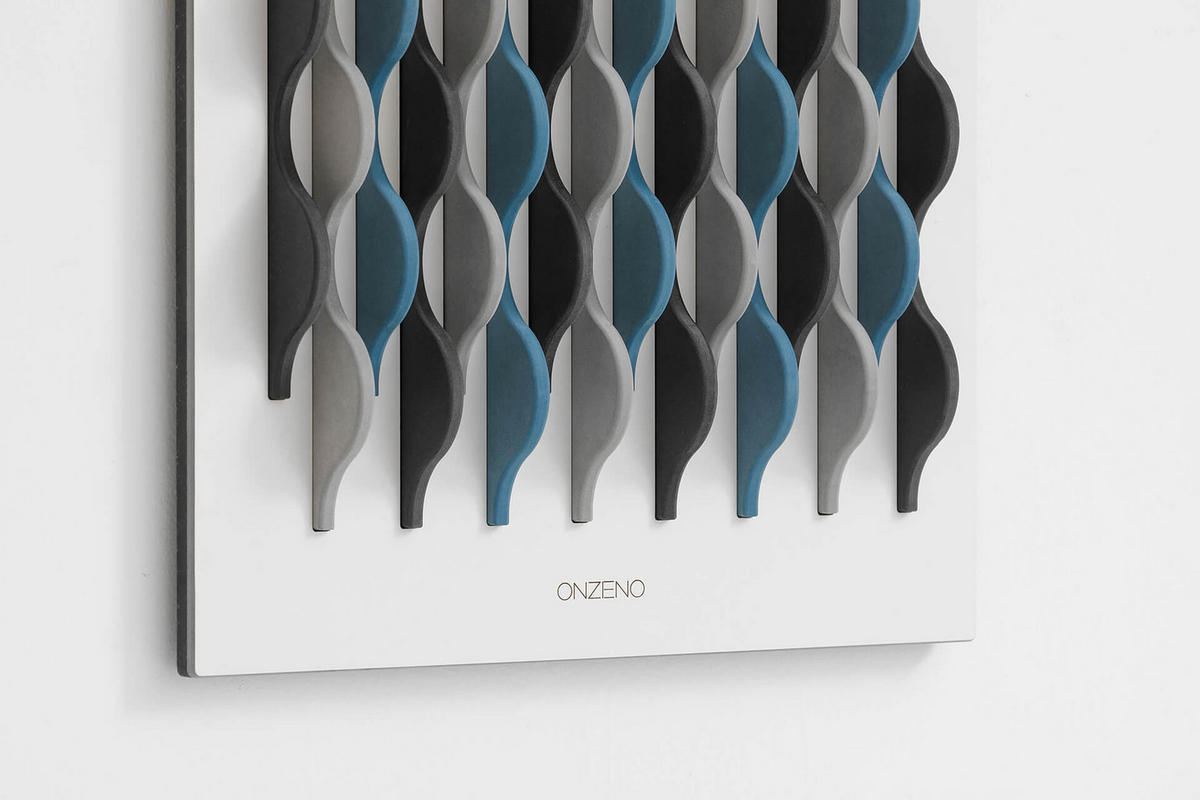 HOLZBILD Schwarz-Weiß 45/65 cm - Blau/Schwarz, Holz (5.46/65cm) - KUNSTLOFT