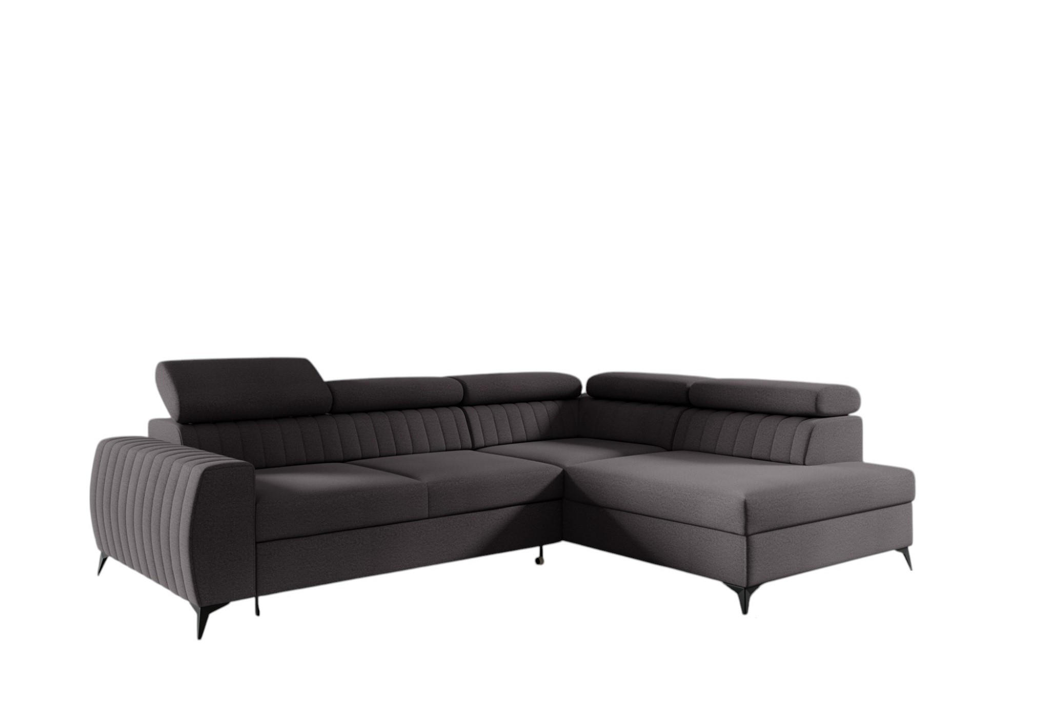 Fun Möbel Ecksofa Schwarz 270x200 cm