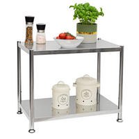 EDELSTAHL-REGAL 61x36x50 cm bis 60kg inkl. 2 Ebenen - Grau, Metall (36/50/61cm) - shelfr