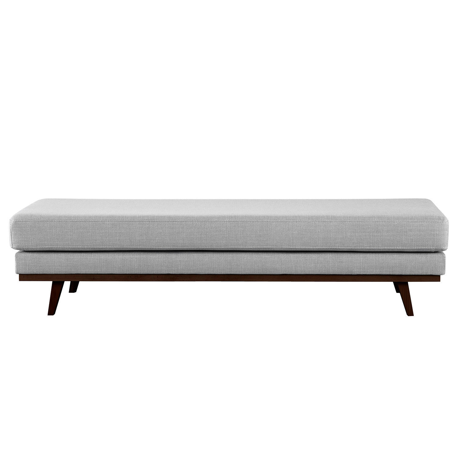 HOCKERBANK - Buchefarben/Hellgrau, Textil (180/43/81cm) - home24