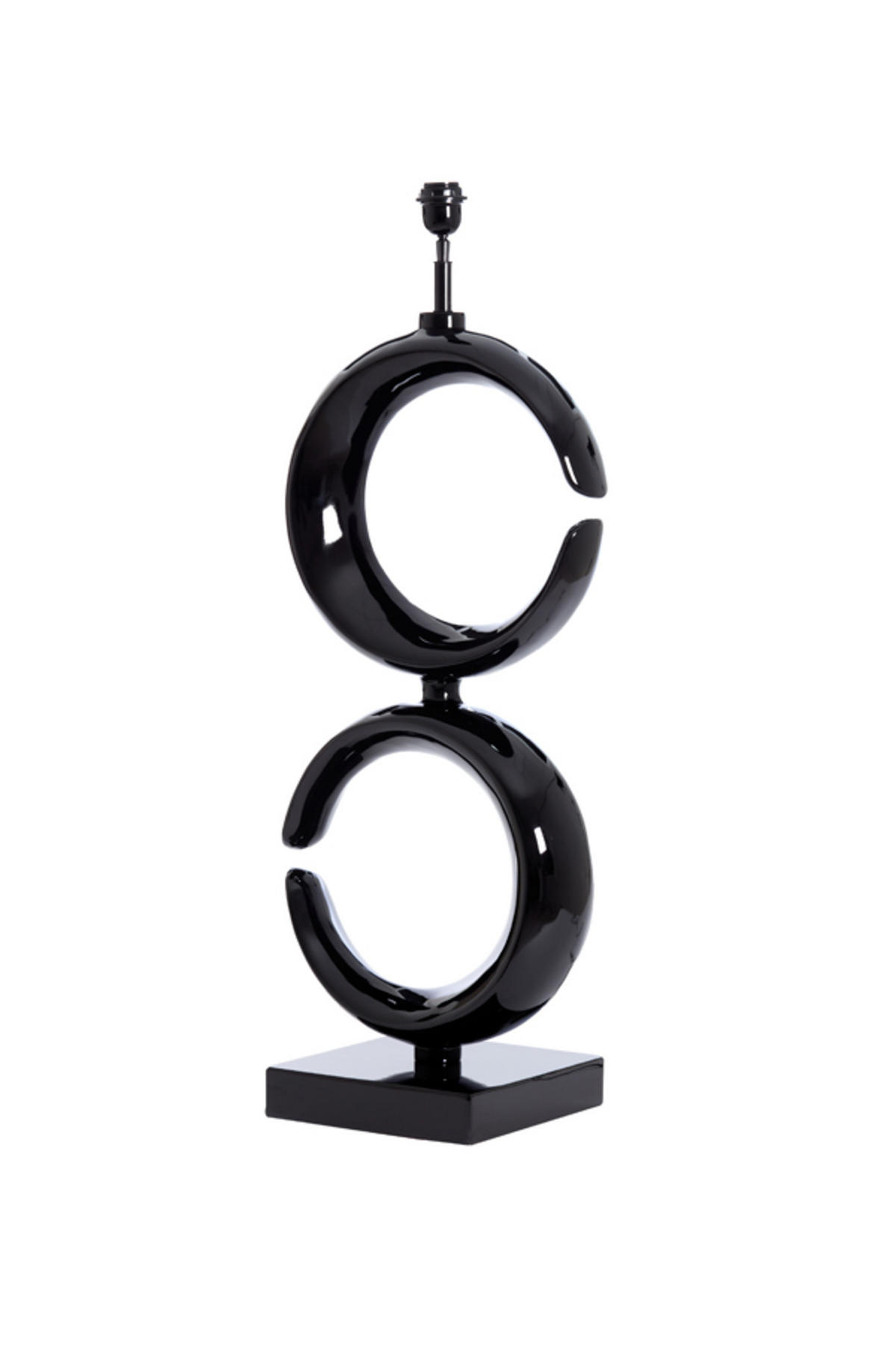 LAMPENFUSS Mond Schwarz Ø37/99 cm - Schwarz, Metall (37/26/99cm) - Light & Living