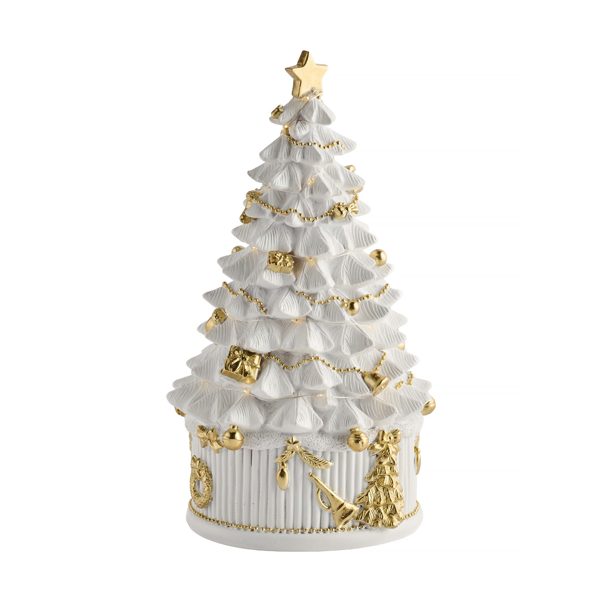 DEKOFIGUR Led CRISP, 50 x 25 cm, Gold, Beleuchtet Weihnachtsfigur, Weihnachtsdeko, Deko Wohnzimmer, Winter Christmas, XMAS Geschenk - Goldfarben, Kunststoff (16/30/16cm) - home&you