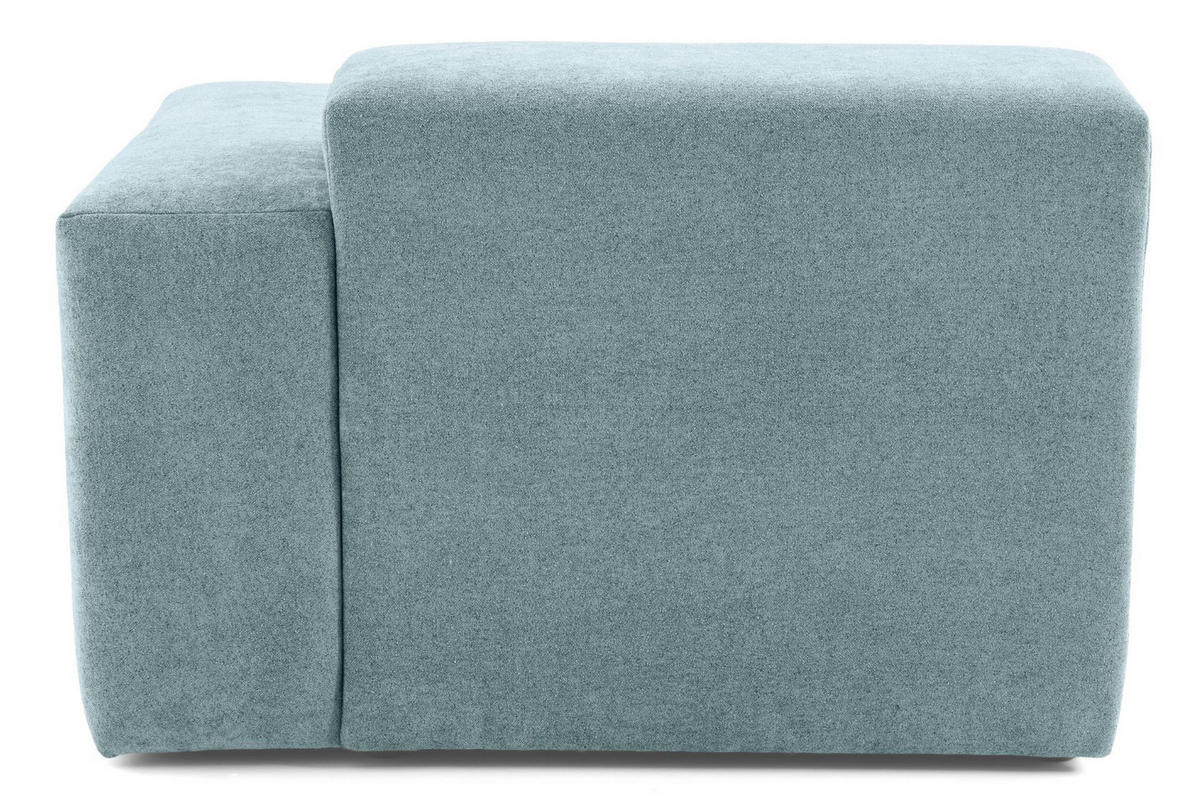 3-SITZER modulares Sofa HEAVEN SET 1 Links, Breite 255 cm Webstoff Blaugrau - Blaugrau/Schwarz, Holz/Kunststoff (255/71/102cm) - Muffo
