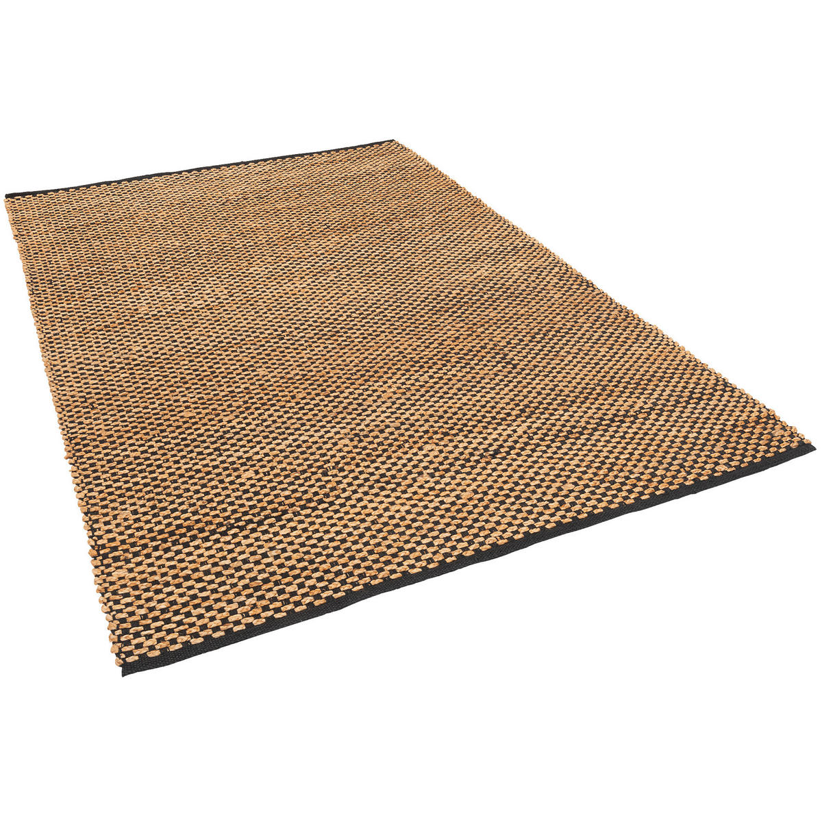 NATURFASER TEPPICH JUTE SALSA MELIERT - Beige/Schwarz, Textil (120/170cm) - Pergamon