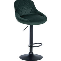 BARHOCKER Lazio Samt 83-104x46x49 cm dunkelgrün - Dunkelgrün, Textil (46/83/49cm) - furnicato
