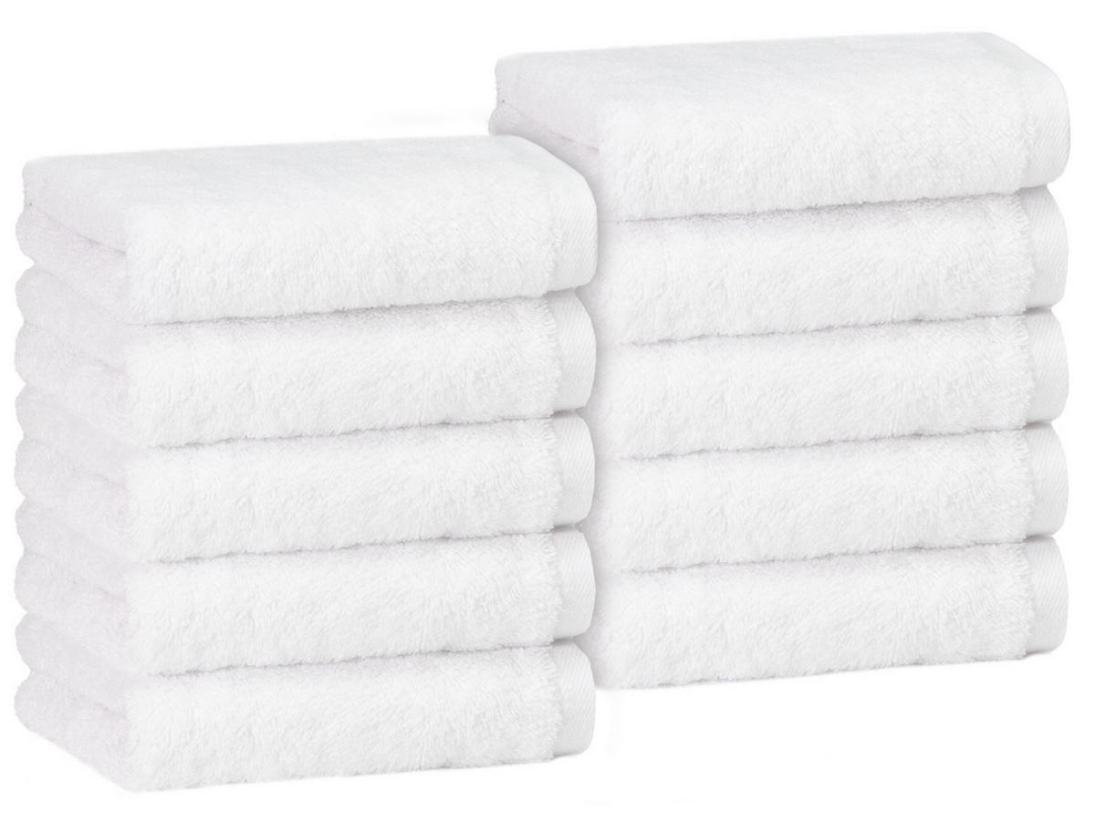 SEIFTÜCHER, 10er-Set, 100% Baumwolle - Weiß, Textil (30/30cm) - Zollner