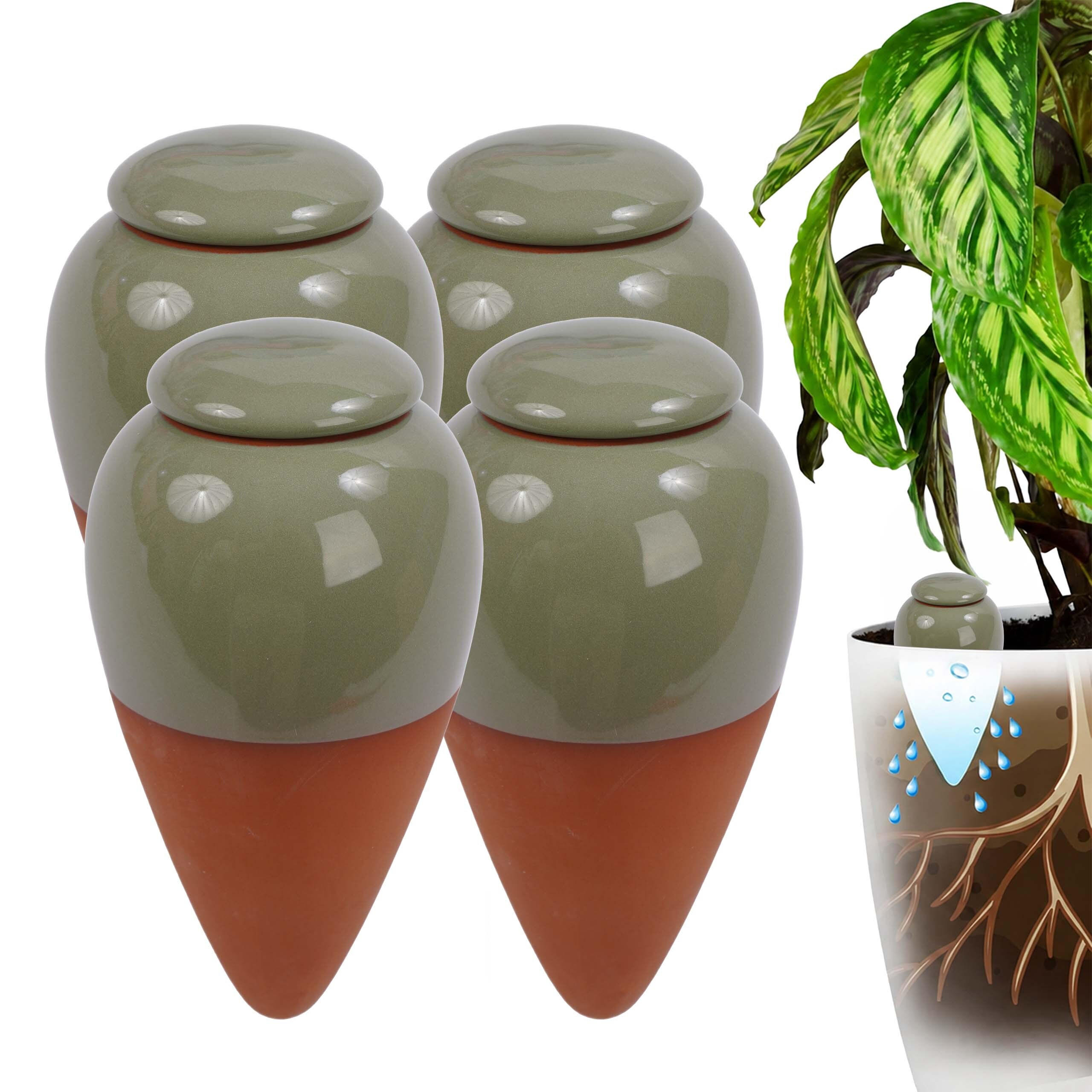 ZAVLAŽOVAČ Šalvia 4 ks-Set 350 ml s viečkom - viacfarebná, keramika (8/16/8cm) - Relaxdays