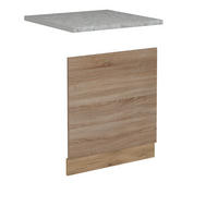 PŘEDNÍ PANEL R-Line Sonoma 60 cm , PD Mramor - medově dubová/Sonoma dub, kompozitní dřevo (60/57.2/1.6cm) - Vicco