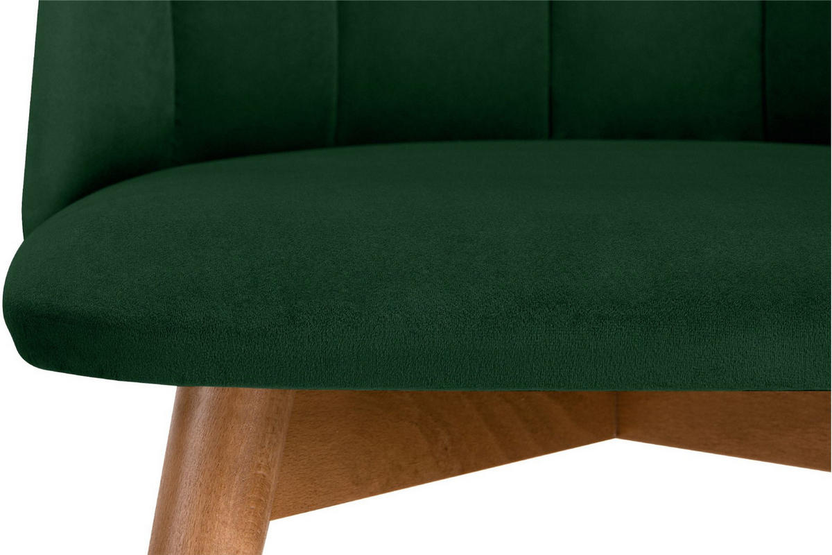 ESSZIMMERSTÜHLE BAKERI (2er-Set), dunkelgrün / Eiche hell - Dunkelgrün/Eichefarben, Holz/Buchenholz (48/86/44cm) - KONSIMO®