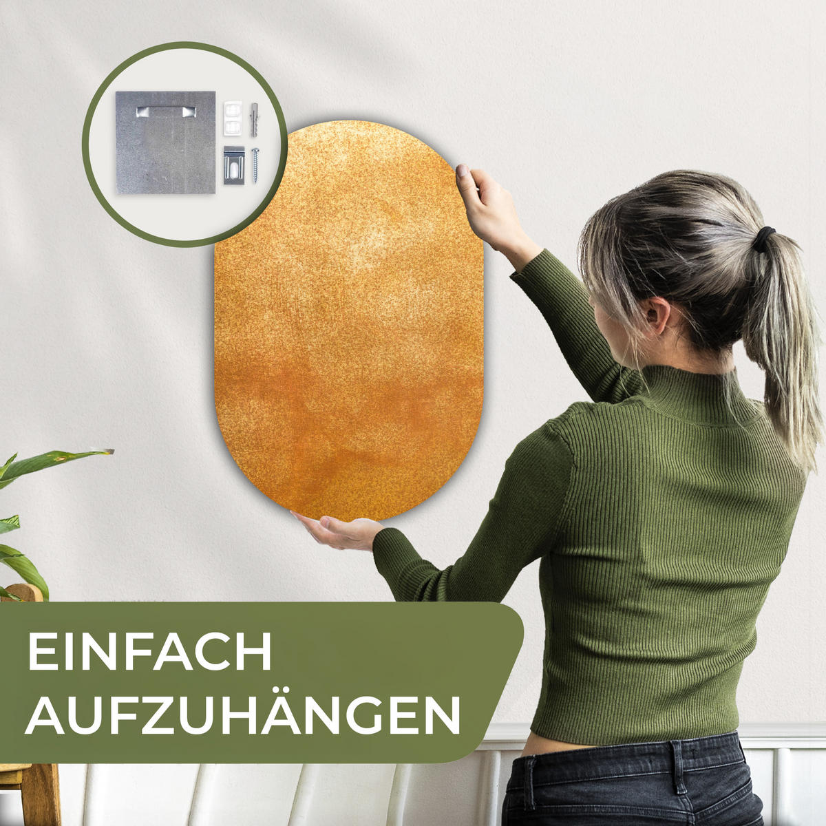 WANDBILD Eisen - Rost - Gold - Metall - Luxus 40x60 cm - Goldfarben, Kunststoff (40/60cm) - MuchoWow