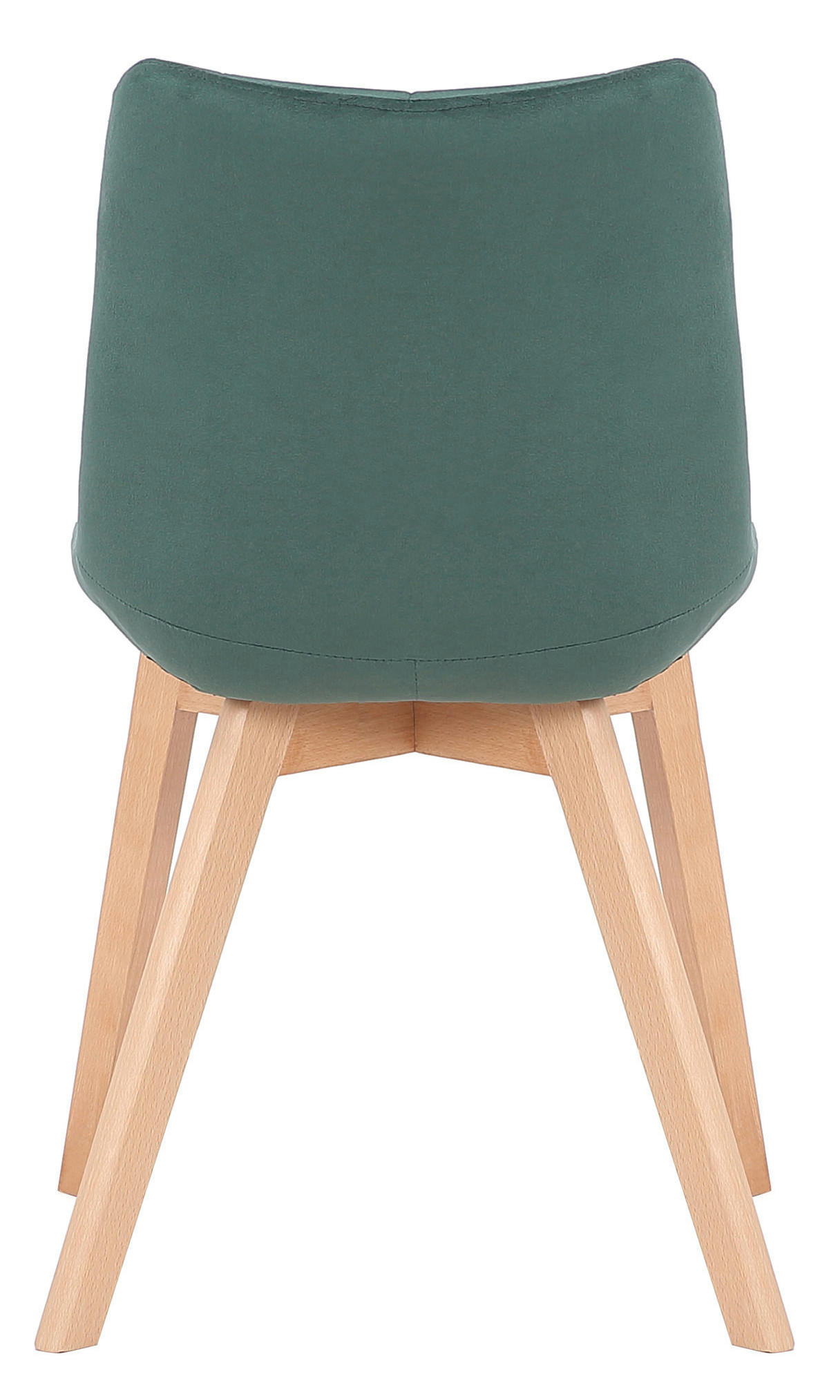 STUHL Samt Grün - Eukalyptusholzfarben/Grün, Holz/Textil (46/82/61cm) - CLP