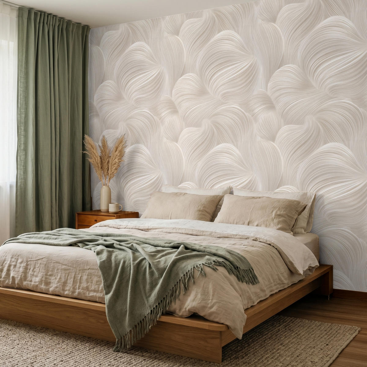 TAPETE - Lines - Ventilator - Beige - 240x200 cm - Creme, Papier (240/200cm) - OnlyWow