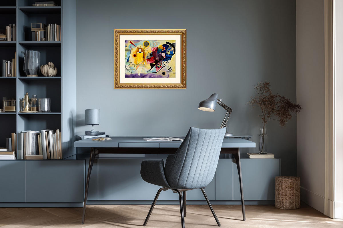 BILD gerahmt 53x63 cm Wassily Kandinsky "Gelb, Rot, Blau" - Gelb, Holz (63/53cm) - artissimo