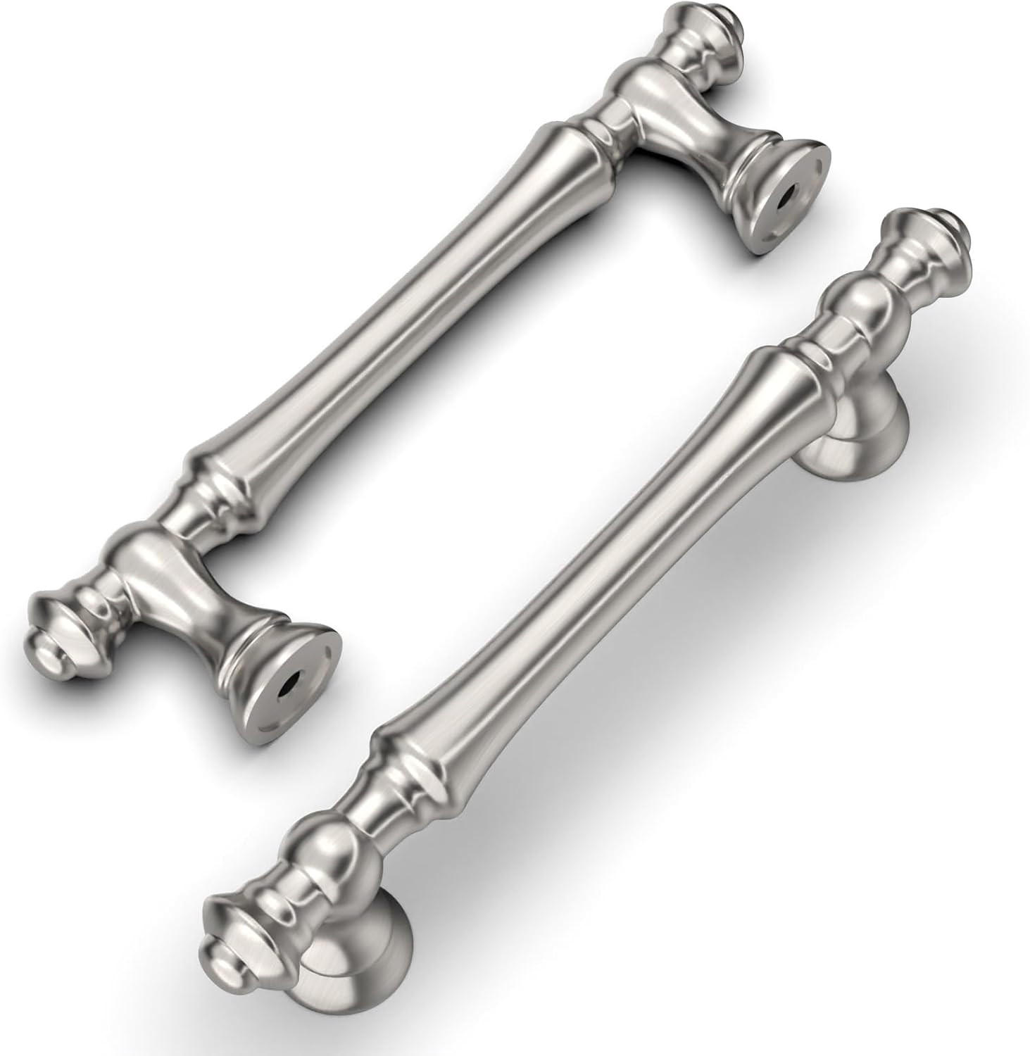 MÖBELGRIFF Silber 6er-Set 96 mm Edelstahl - Silberfarben, Metall (1/3/13cm)