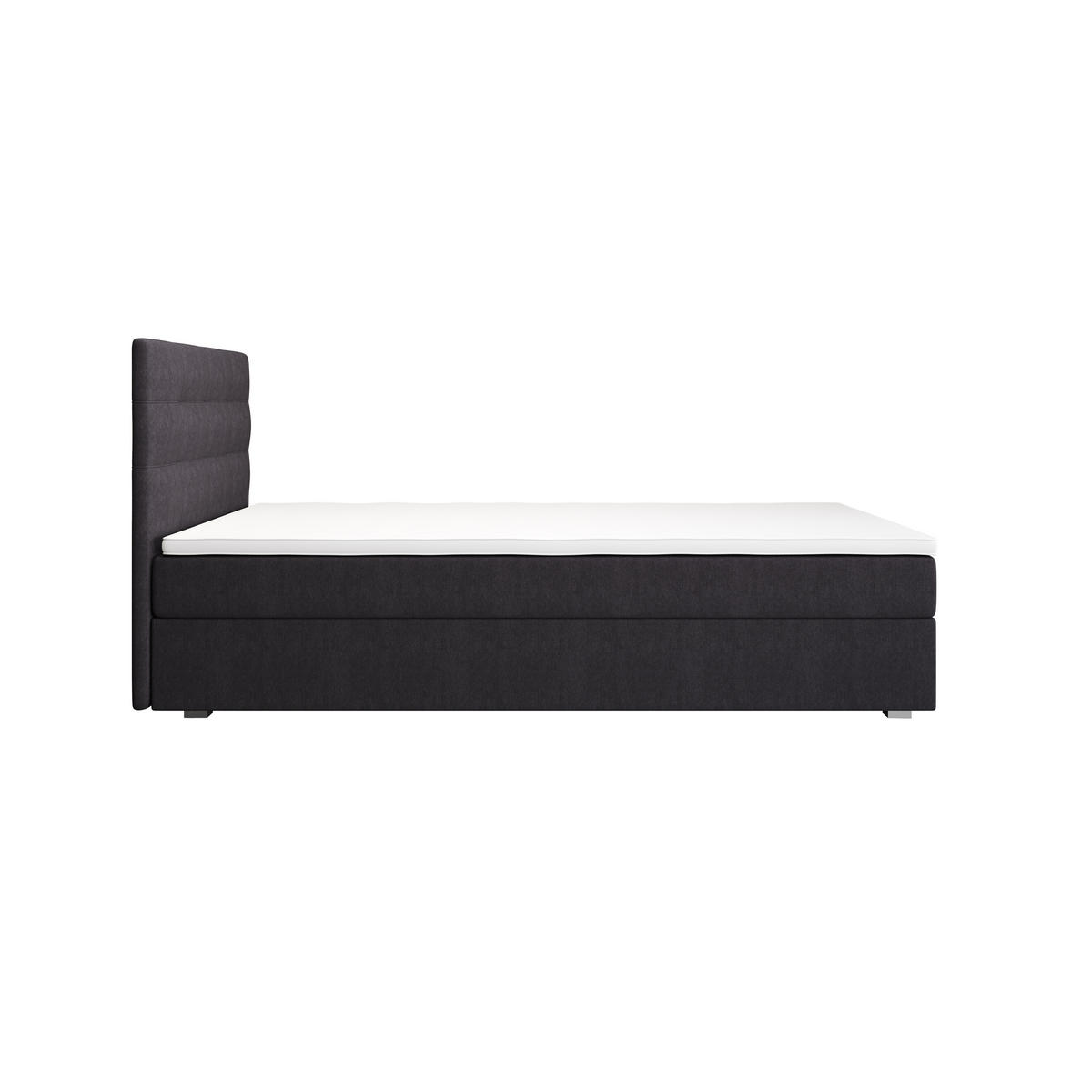 BOXBETT FADO 2 90x200, mit Matratze H3 und Topper, Cosmic 97 - Grau, Holz/Kunststoff (90/200cm) - Bedante