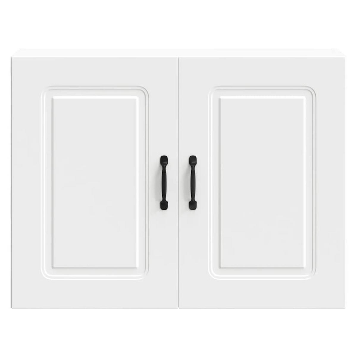 KÜCHENOBERSCHRANK Kalmar mit 2 Türen 80/31/60 cm aus Holzwerkstoff Weiß - Weiß, Holz (80/60/31cm) - vidaXL