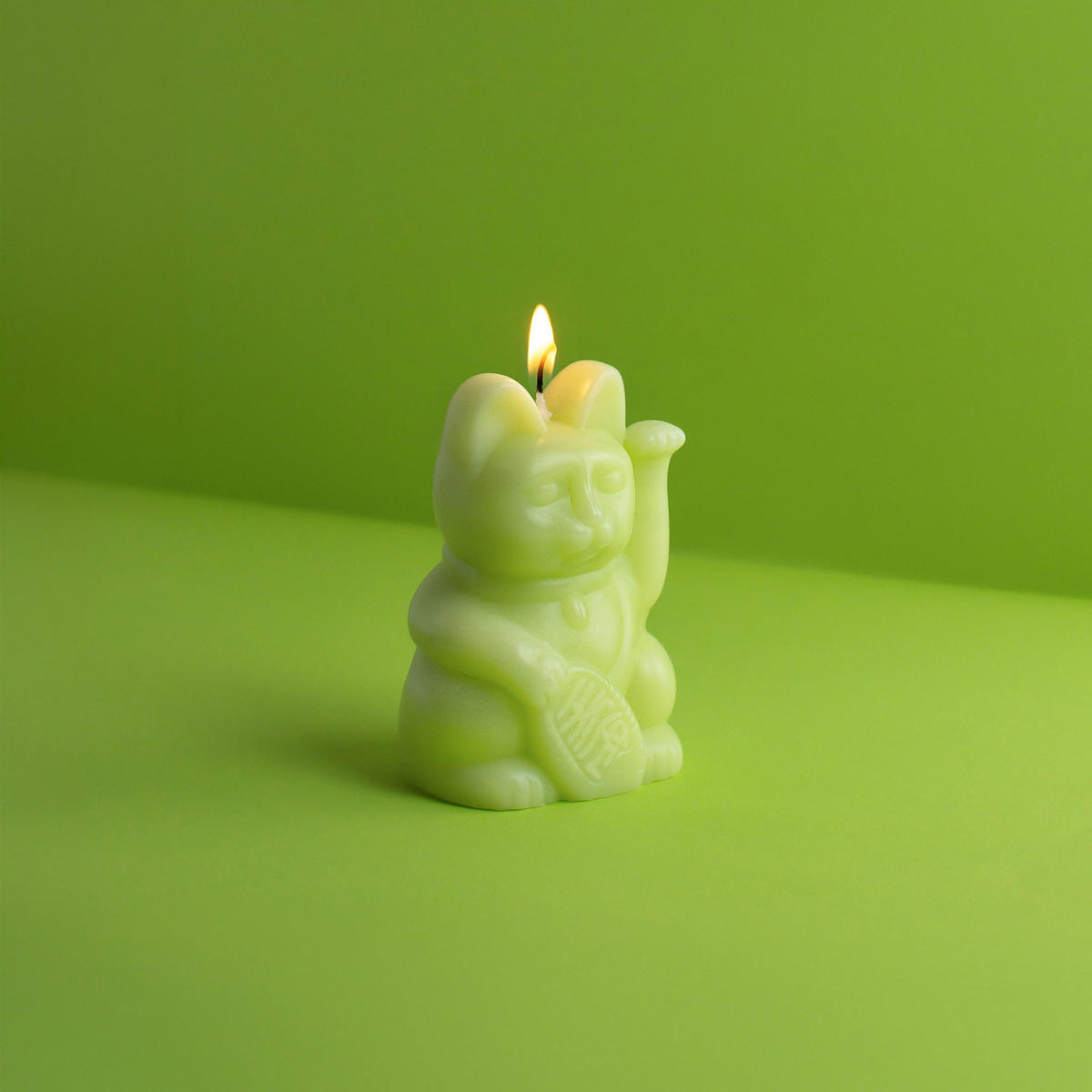 FIGURENKERZE Lucky Candles Light Green, Paraffinwachs, Grün, 11.5 cm - Grün, Paraffin (8/11.5/9.5cm) - Donkey Products