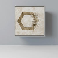 SIDEBOARD HEXAGONAL SHAPES, Grau, 57,5x42x57,5 cm, Ohne Füße - Multicolor/Grau, Holzwerkstoff (57.5/57.5/42cm) - SpaceRebels