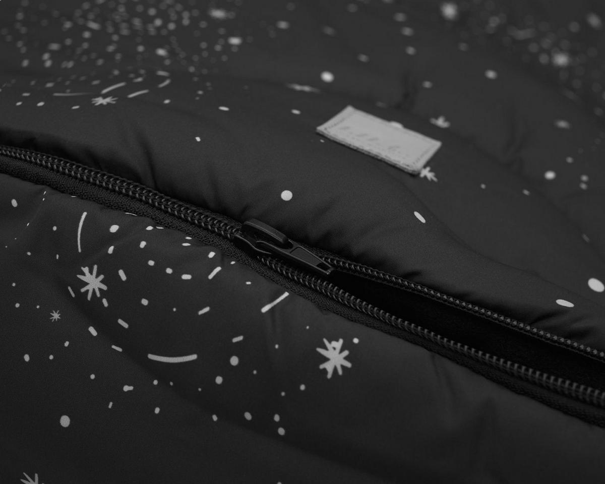 FUSSSACK Trendy schwarz 5-Punkt-Gurt, Fußabdeckung, ab Geburt, Öffnung am Fußbereich - Schwarz, Textil (40/1/96cm) - Kikka boo