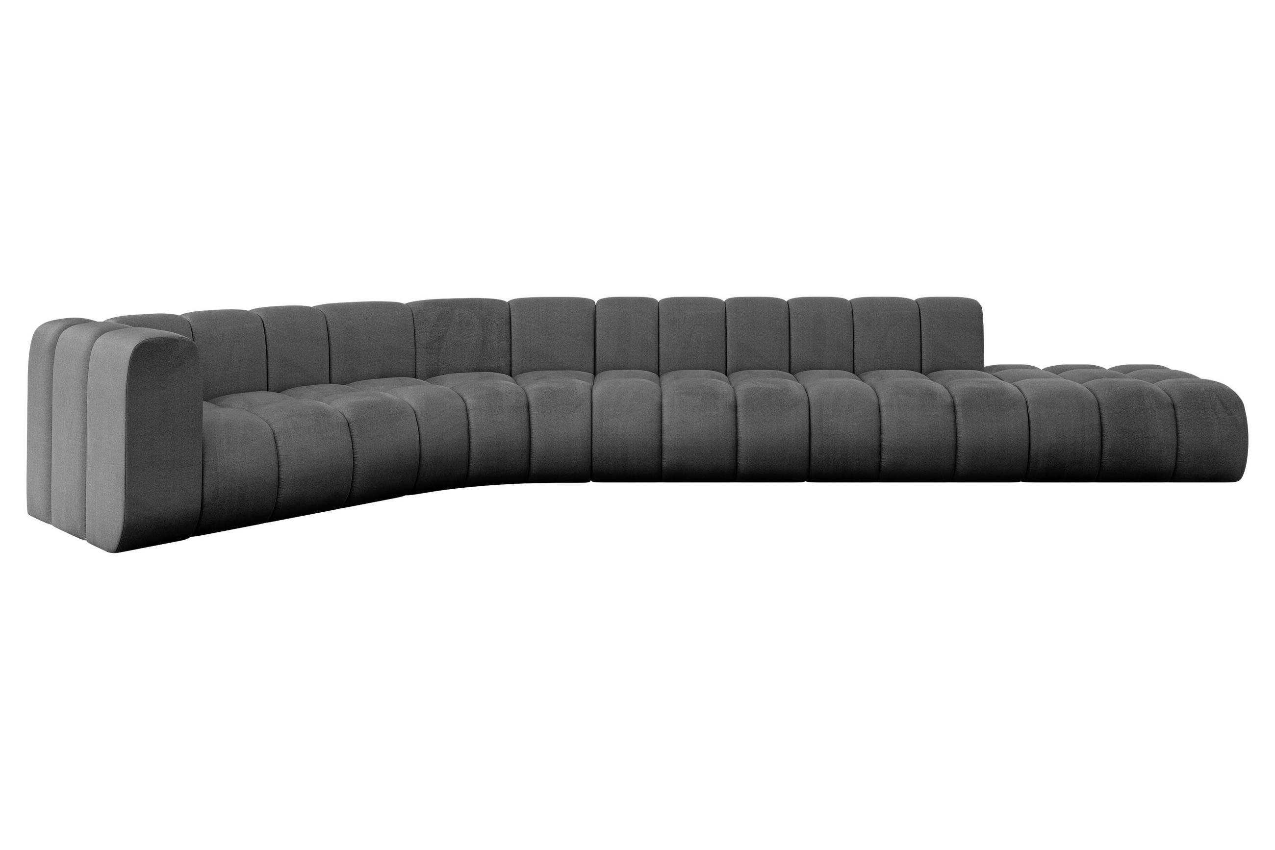 ECKSOFA modulares Sofa Tilmo-L2 - 490x194x70 cm Dunkelgrau - Dunkelgrau, Holzwerkstoff/Textil (490/194cm) - ALTDECOR