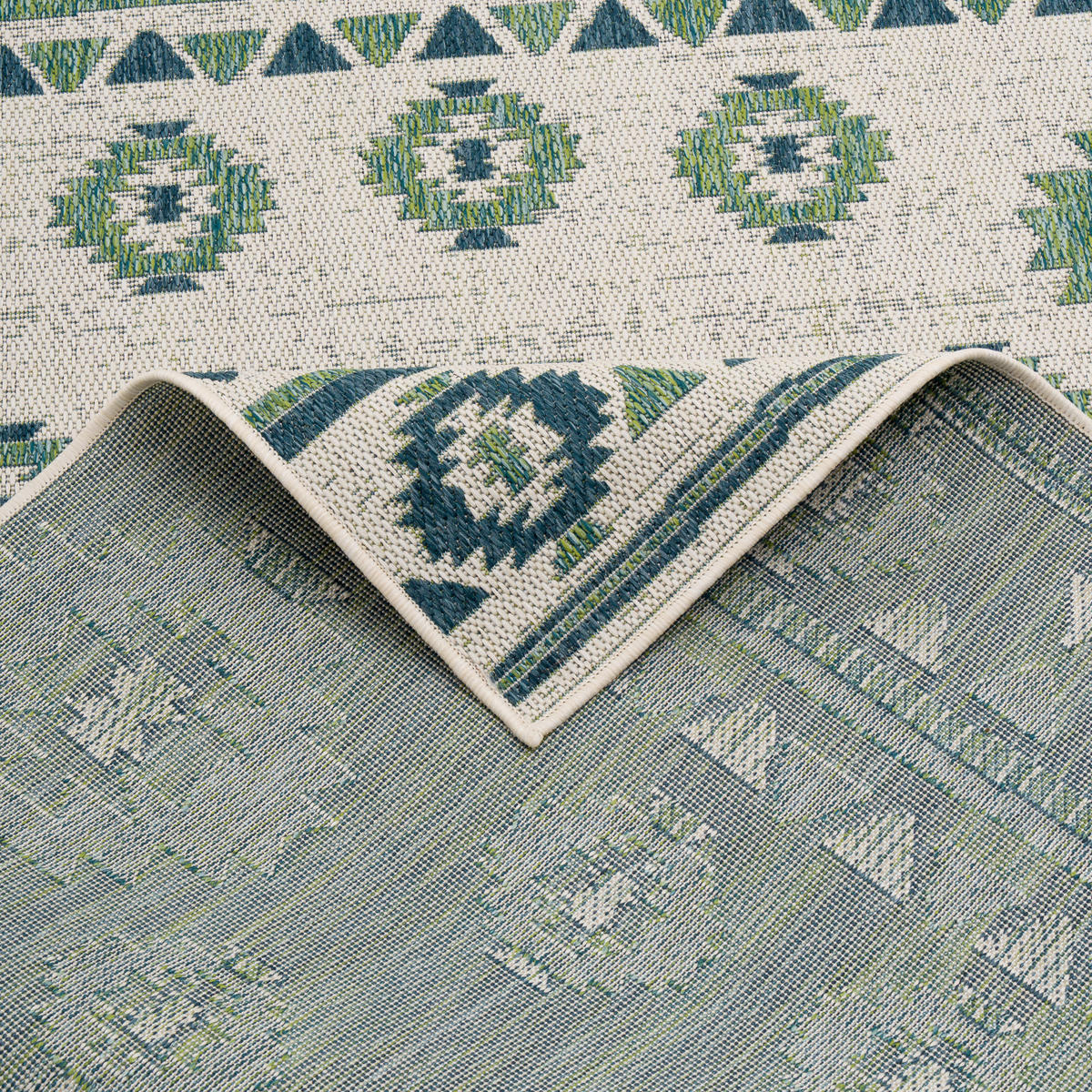 IN- UND OUTDOOR TEPPICH CARPETTO VINTAGE - Petrol, Textil (160/235cm) - Pergamon