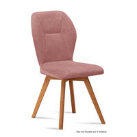 ESSZIMMERSTUHL (6er-Set) Donia 51x92x60 Eiche geölt/Rosewood - Eichefarben/Dunkelrosa, Kunststoff (60/92/51cm) - 58aufmkessel