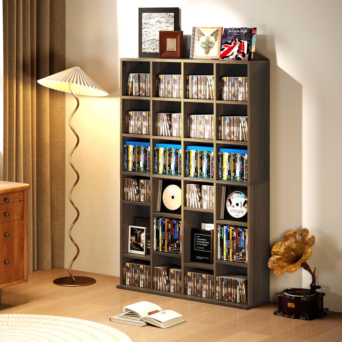 CD-REGAL DE-14505 mit verstellbaren Böden Braun - Braun, Holzwerkstoff (20/130.5/89cm) - ComfortXL