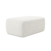 POUF Chenille Stoff Weiß - Schwarz/Weiß, Kunststoff/Textil (102/40/62cm) - Makamii