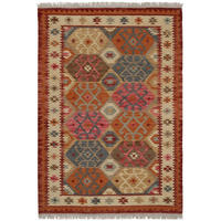 TEPPICH handgewebt Kelim Orient Wolle BAKAN Rot 160 x 230 cm - Rot, Naturmaterialien (160/230cm) - Novatrend