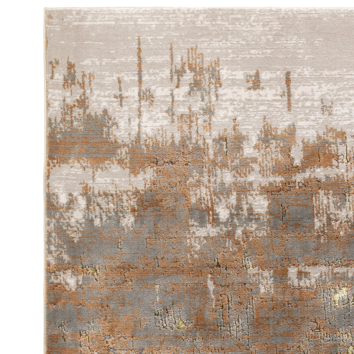 TEPPICH Hochglanz Metallic abstrakt pflegeleicht strapazierfähig COMO-Bellagio, Gold 200x290 cm - Goldfarben, Textil (200/290cm) - KADIMA DESIGN