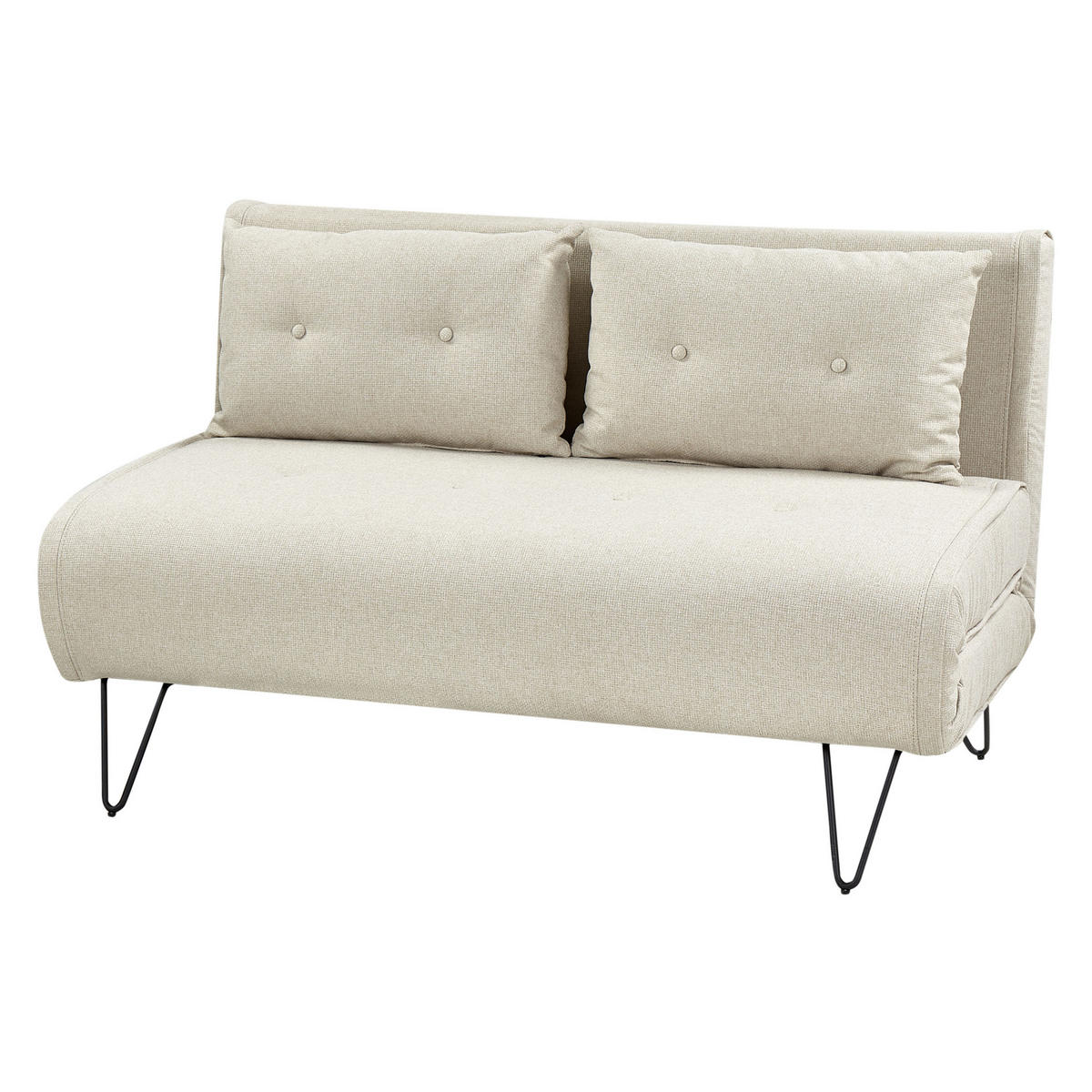 3-SITZER-SOFA SET hellbeige/schwarz Vestfold - Beige/Schwarz, Textil (78/78/130cm) - Beliani