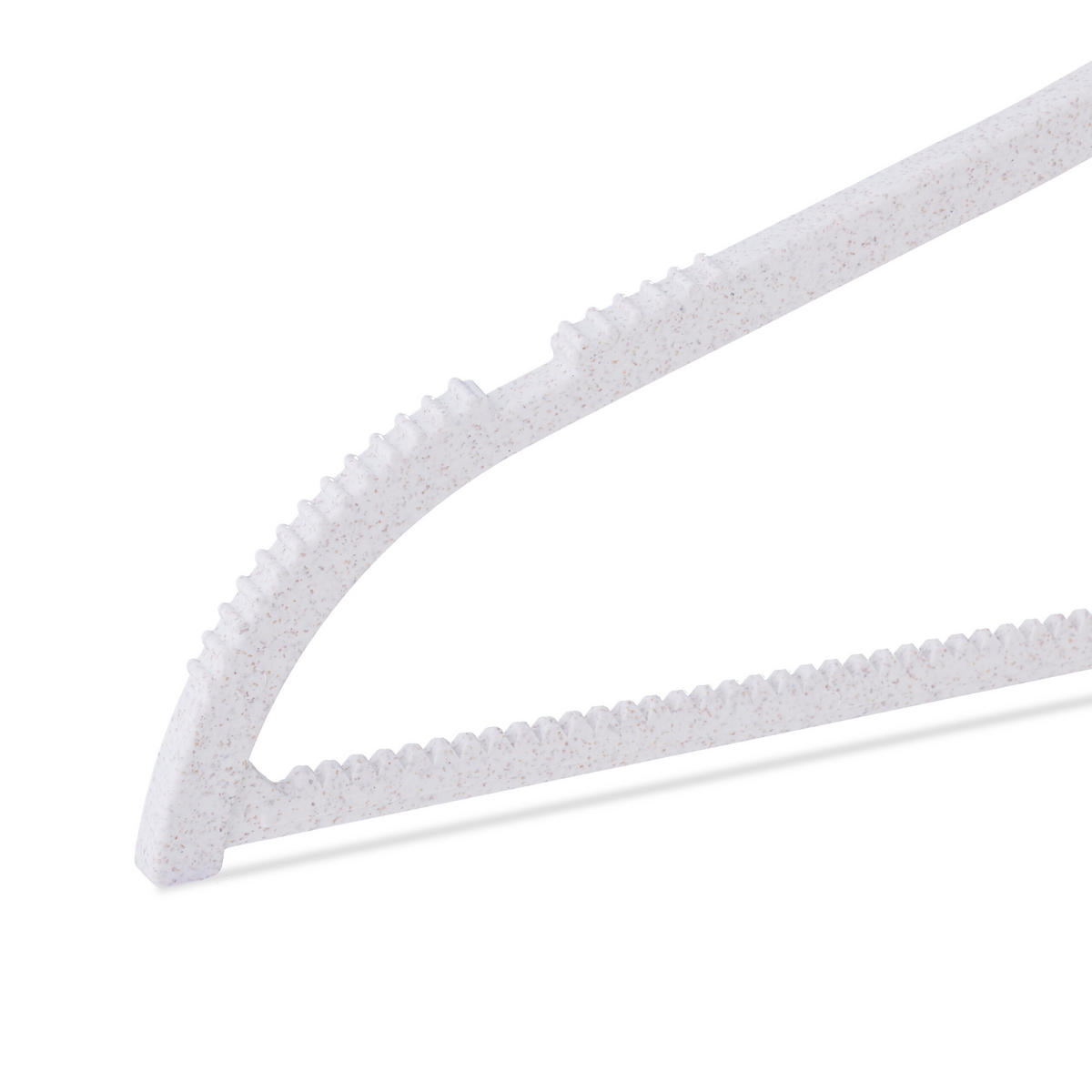 10XVEŠIAKY - biela, kov/textil (41.5/21/0.6cm) - Relaxdays