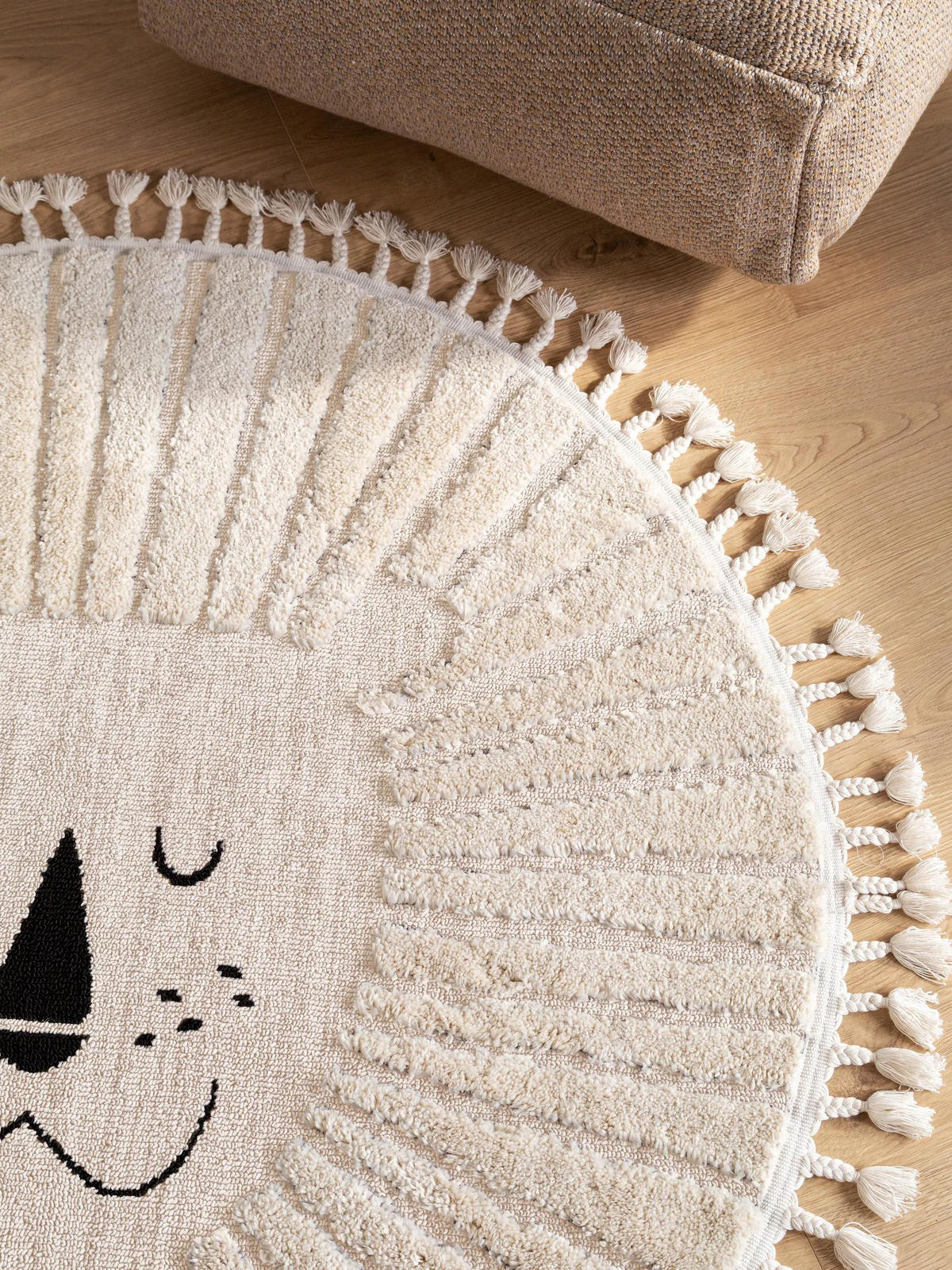 OTROŠKA preproga Momo kremne barve ø 120 cm - krem, tekstil/naravni materiali (120/120cm) - Lytte