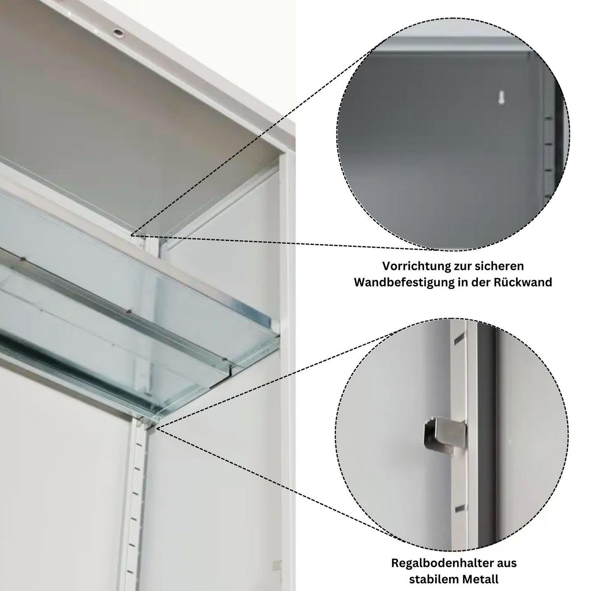 STAHLSCHRANK Bee mit 4 verzinkten Fachböden 195x92x60 cm Korpusfarbe Lichtgrau Frontfarbe Anthrazit - Anthrazit, Metall (92/195/60cm)