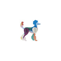 DEKOFIGUR Leuchtender Pudel 7/17 cm - Multicolor, Wellpappe (7/17/31cm) - KUNSTLOFT