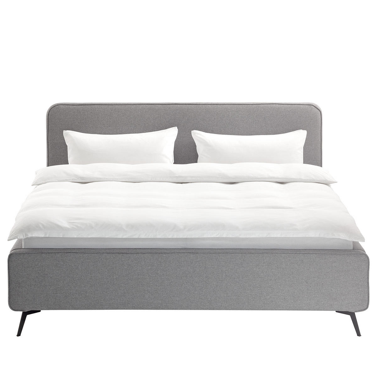 POLSTERBETT - Grau, Textil (200/200cm) - home24