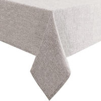 TISCHDECKE Leinenoptik Wasserabweisend 135 x 160 cm Stein - Beige, Textil (160/135/1.5cm)