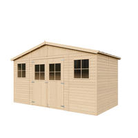 HOLZ-GARTENHAUS - H246 x 418 x 220 cm/ 8 m² - M332 - Beige, Holz (418/246/199cm) - Timbela