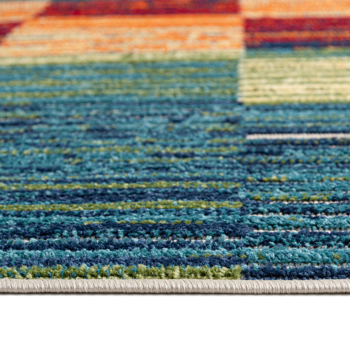 TEPPICH In-Outdoor Bunte Abstract, Kühlergrill - Kurzflor Rechteckig - 80 x 150 cm - Multicolor, Textil (80/150cm) - Mazovia