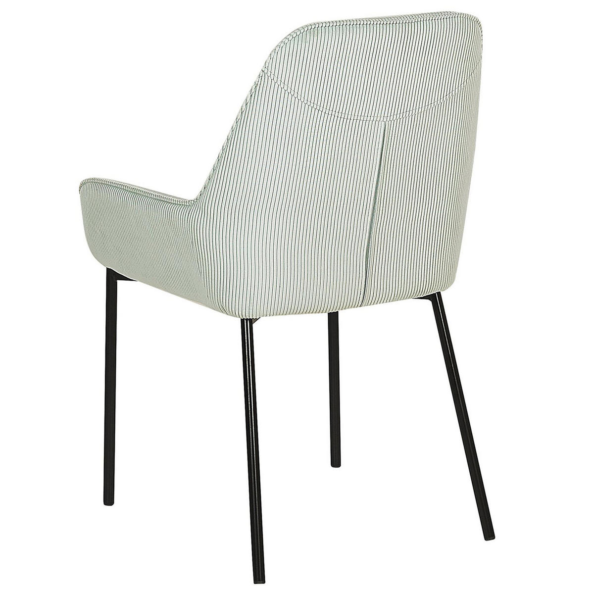 STUHL 2er-Set Cord Grün Loverna - Grün, Textil/Metall (56/89/59cm) - Beliani