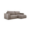 ECKSOFA Carl L-förmig Schlaffunktion und Bettkasten weicher Cordstoff flexibel stellbar lose Rückenkissen freistehend RECHTS 247x143x83cm Cappuccino - Cappuccino, Holz/Textil (247/143cm) - DomoHome