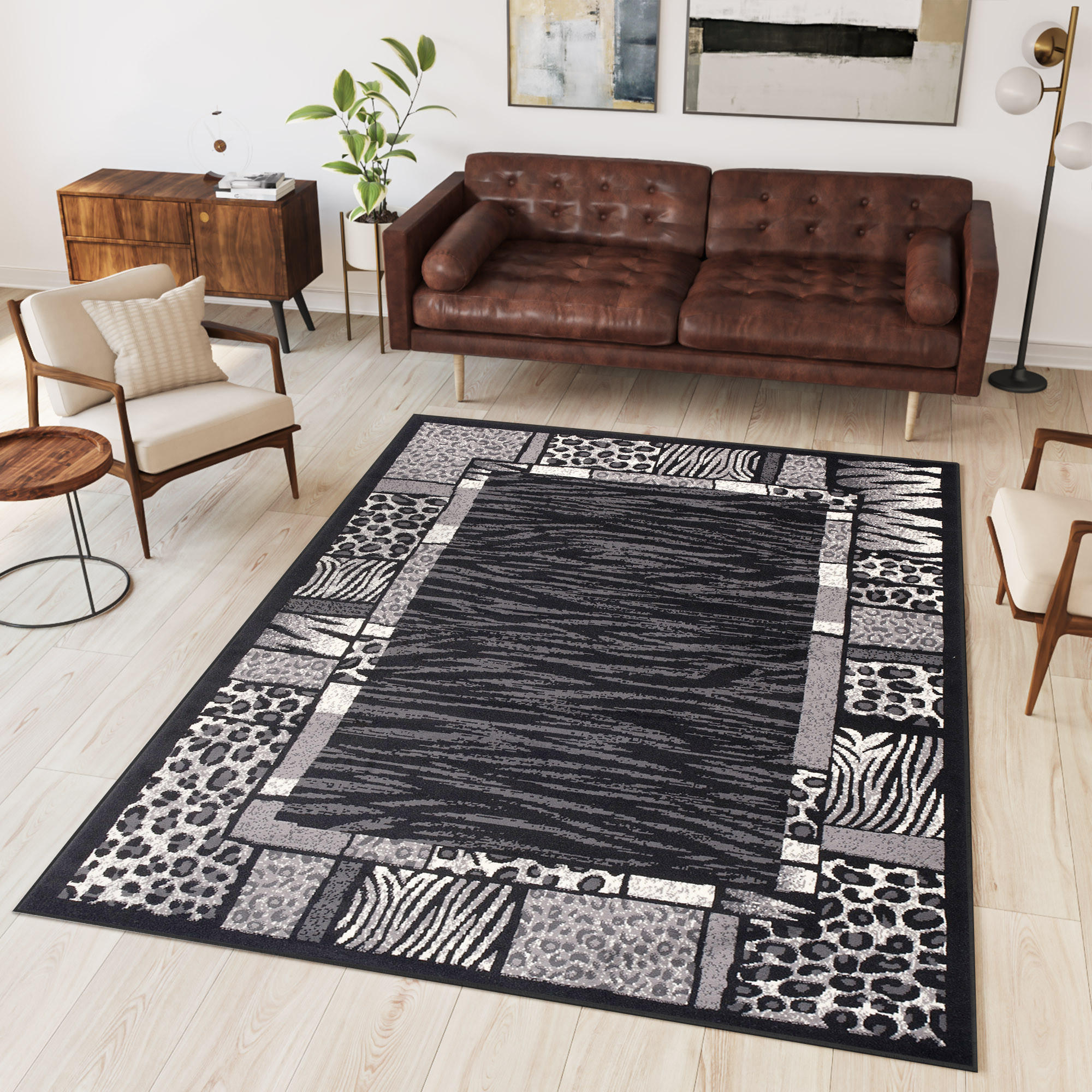 TEPPICH DREAM Schwarz Grau 250/300 cm - Schwarz/Grau, Textil (250/300cm) - Tapiso