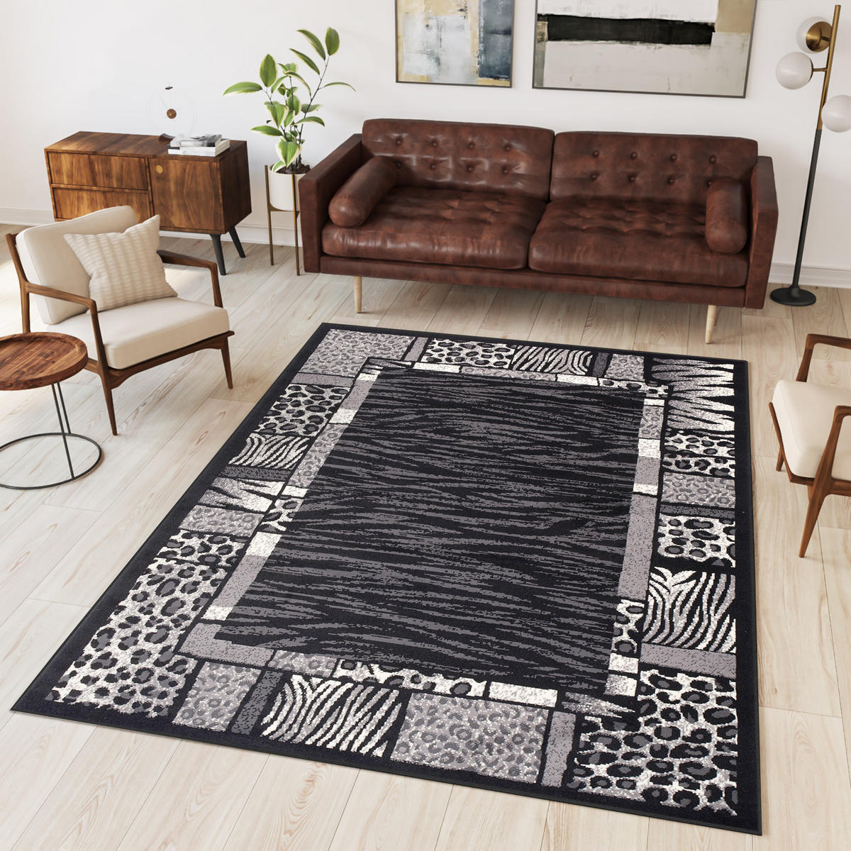 TEPPICH DREAM Schwarz Grau 250/300 cm - Schwarz/Grau, Textil (250/300cm) - Tapiso