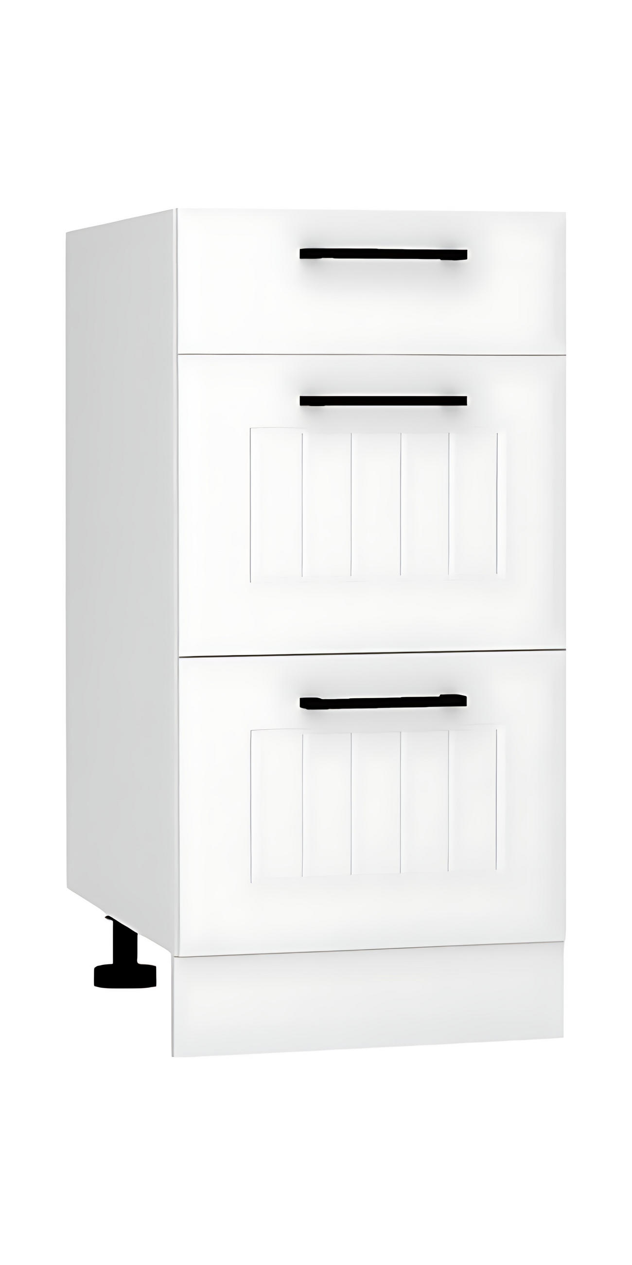 UNTERSCHRANK D40S3 - Arvion - 3 Schubladen für effiziente Organisation - Weiß, Holz/Metall (40/82/52.4cm) - ROYAL24_MARKT