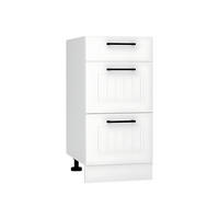 UNTERSCHRANK D40S3 - Arvion - 3 Schubladen für effiziente Organisation - Weiß, Holz/Metall (40/82/52.4cm) - ROYAL24_MARKT