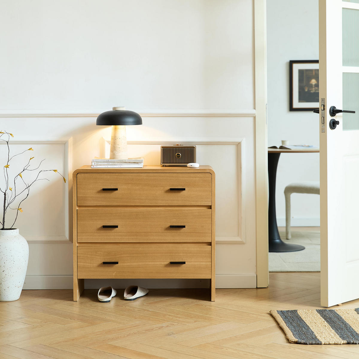 KOMMODE Rechteckig Braun 75 x 34 x 71 cm - Braun, Holz (75/71/34cm) - Nordlys