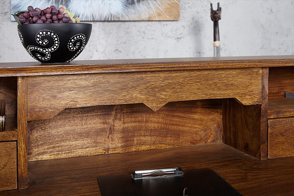 SEKRETÄR HEMINGWAY L Sheesham Natur 115 cm - Naturfarben, Holz (55/115/100cm) - riess-ambiente