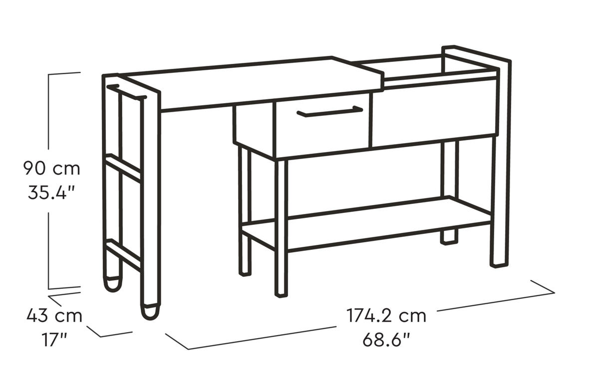 PARTYTISCH - Walnussfarben, Kunststoff (112/43/90cm) - Keter